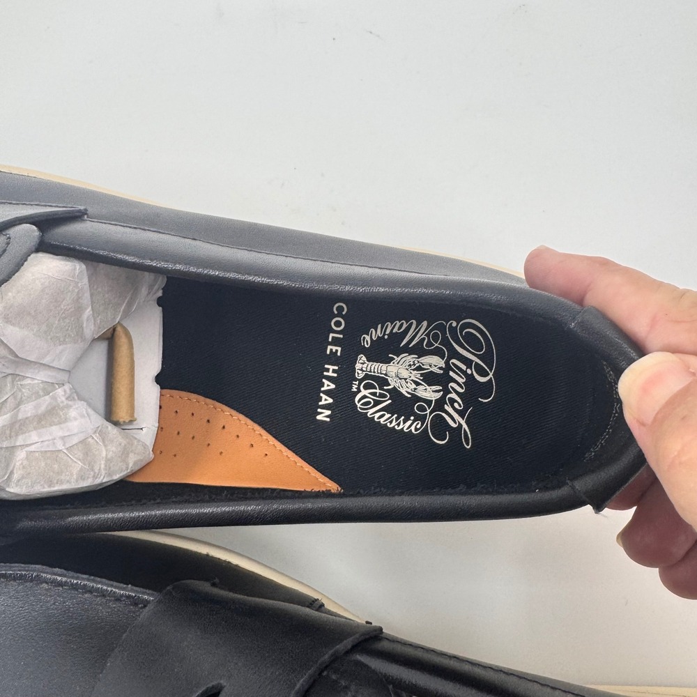 Cole Haan Pinch Maine Classic Black Leather Penny Loafers Mens 13M B213 NWOT - Picture 12 of 12